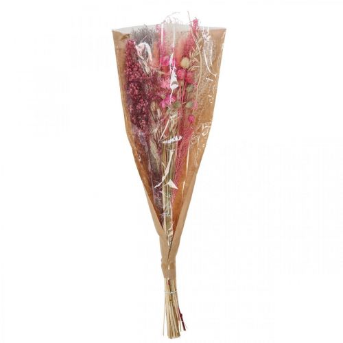 Floristik24 Bouquet of dried flowers pink white phalaris masterwort 80cm 160g