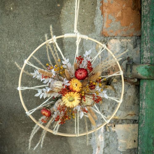 Product Bouquet of dried flowers Bouquet of meadow flowers Red H50cm 150g