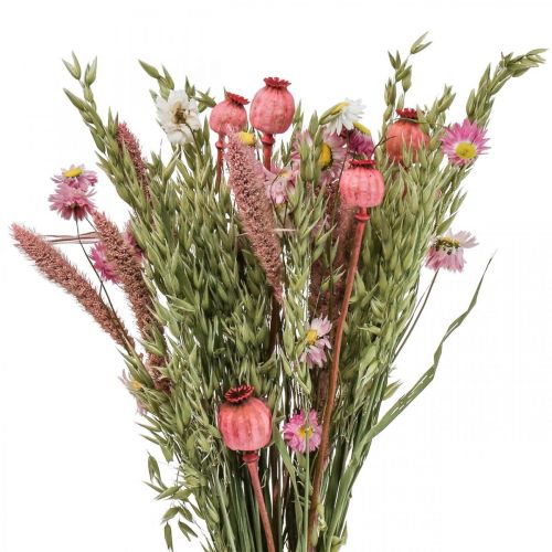 Floristik24 Dried Flower Bouquet Meadow Flowers Pink H50cm 140g