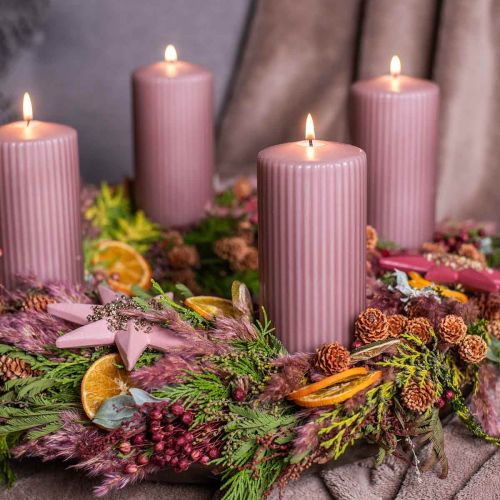 Floristik24 Dried Grass Reed Grass Dried Decorative Grass Old Pink 75cm 10 Pcs