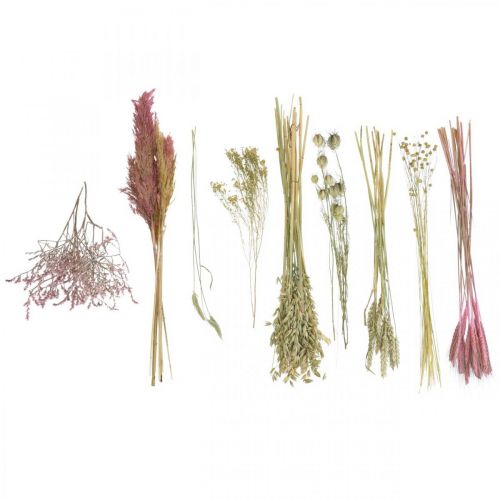 Floristik24 Dried flowers DIY set for bouquet pink dry flowers 60cm