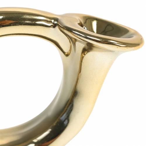 Floristik24 Christmas tree decorations trumpet and horn to hang gold 9.5cm 2 pcs