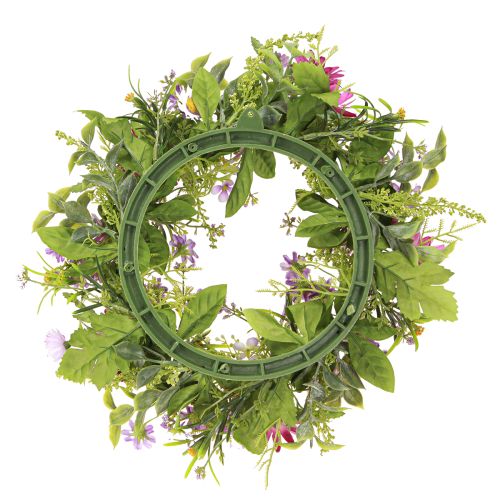 Floristik24 Door Wreath Summer Artificial Flowers Daisies Purple Ø30cm