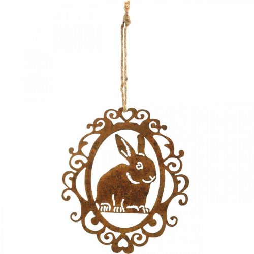 Floristik24 Bunny for hanging patina Easter decoration metal Easter bunny H20cm