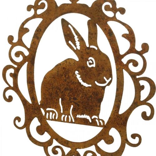 Floristik24 Bunny for hanging patina Easter decoration metal Easter bunny H20cm