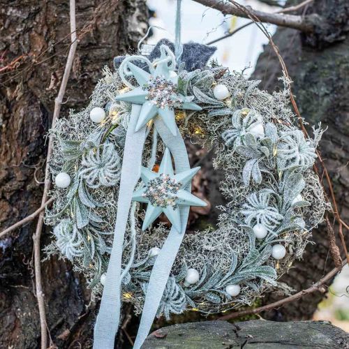 Floristik24 Door wreath mistletoe Christmas decoration wreath artificial Ø35cm