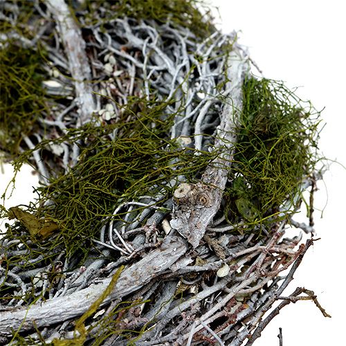 Floristik24 Door wreath with moss Ø28cm gray, green