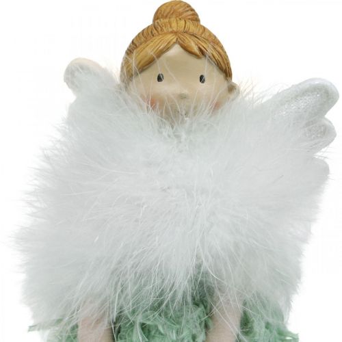 Floristik24 Doorstop Christmas Angel Angel Figure Green H38cm
