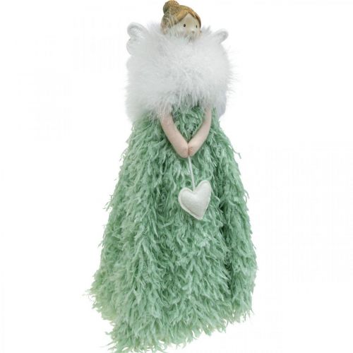 Floristik24 Doorstop Christmas Angel Angel Figure Green H38cm
