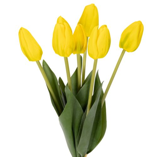 Artificial tulip flowers for realistic spring decoration in living room or office, 40cm, 7 pieces