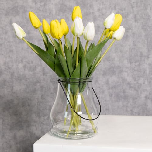 Product Artificial tulip flowers for realistic spring decoration in living room or office, 40cm, 7 pieces