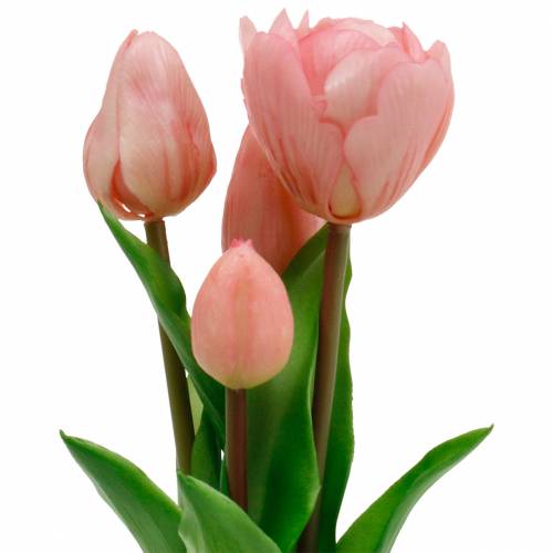 Floristik24 Tulip Bunch Real Touch Artificial Flowers Artificial Tulips Pink