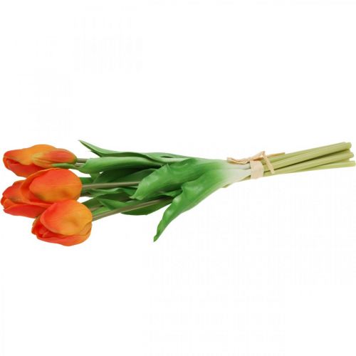 Floristik24 Artificial tulip orange artificial flower bouquet 38cm 7pcs