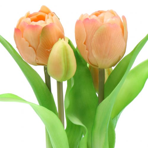 Floristik24 Tulip Real-Touch peach 23cm