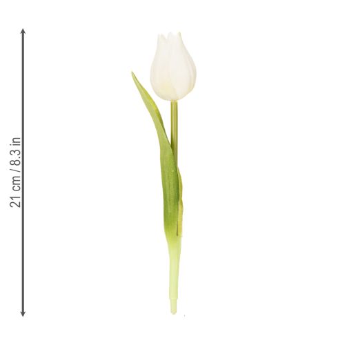 Product Artificial tulip, realistic decoration, durable silk flower for home, 21cm, 6 pieces