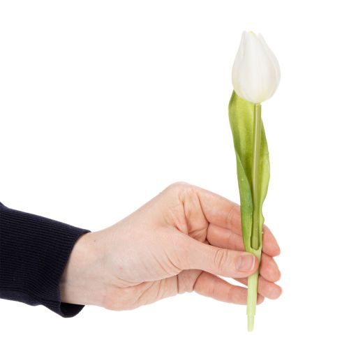 Product Artificial tulip, realistic decoration, durable silk flower for home, 21cm, 6 pieces