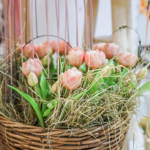 Floristik24 Tulip Bunch Real Touch Artificial Flowers Artificial Tulips Pink