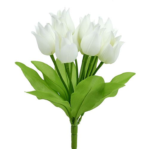 Floristik24 Tulip bush white 30cm