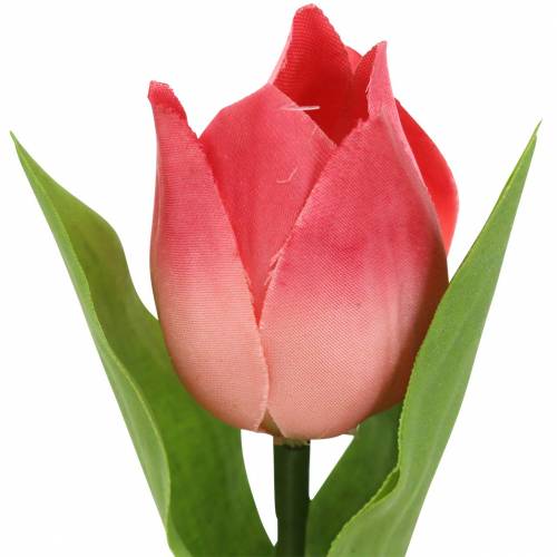 Product Tulip mix artificial flowers pink apricot 16cm 12pcs