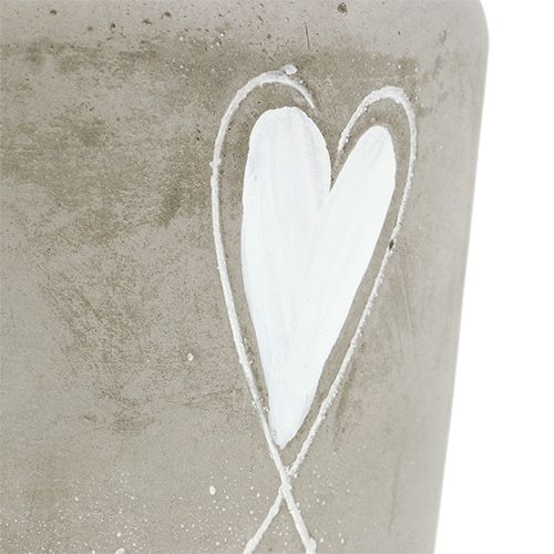 Floristik24 Concrete planter with heart Ø11cm H10cm 5pcs