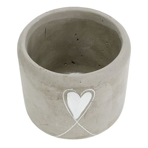 Floristik24 Concrete planter with heart Ø11cm H10cm 5pcs