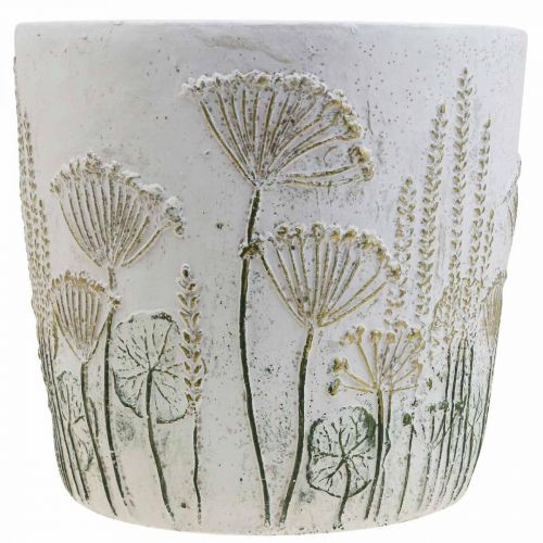 Floristik24 Planter Large Flower Pot Ceramic White Gold Ø20.5cm H20cm
