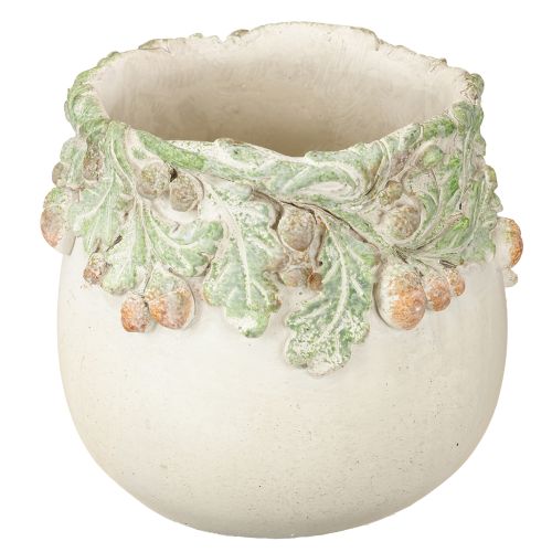 Floristik24 Planter Autumn Acorns Plant Pot Cast Stone Ø14.5cm H13cm