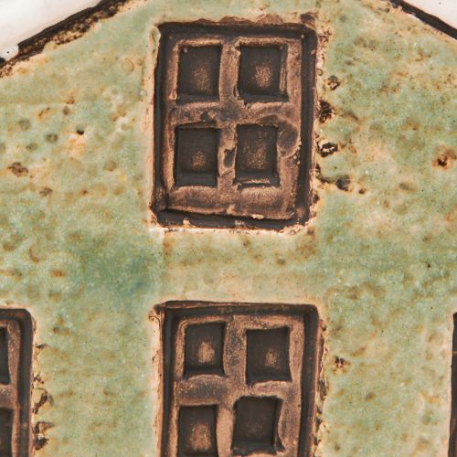 Floristik24 Planter Ceramic House Christmas Mint White 10×10×12cm