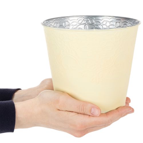 Product Metal planter, pastel yellow, Ø16cm H14cm