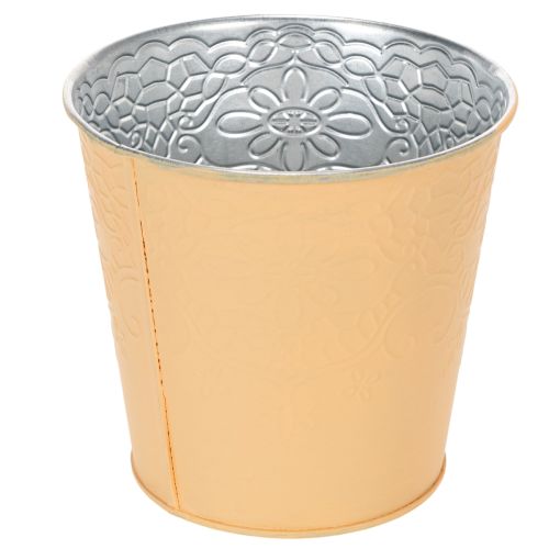 Product Metal planter, pastel orange, Ø13.5cm H12.5cm