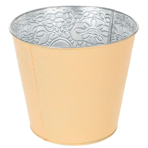 Product Metal planter, pastel orange, Ø16cm H14cm