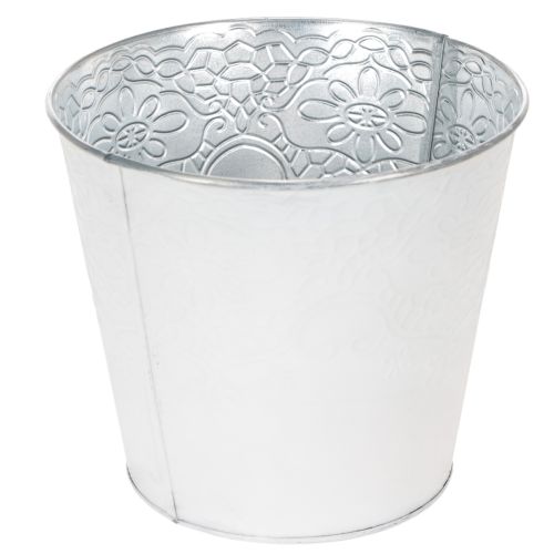 Product Metal planter, pastel white, Ø16cm H14cm
