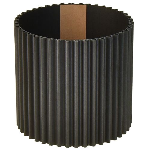 Floristik24 Paper Plant Pot Grooved Black Paper Pot Ø13cm H12cm 4pcs