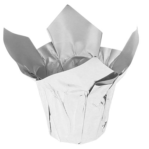 Planter silver gloss gift packaging Ø5.5cm H6cm 8 pcs