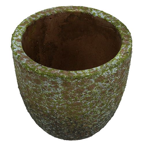 Floristik24 Planter mossy gray, green Ø14cm H14cm 2pcs