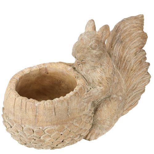 Product Planter with squirrel cast stone decoration 26×14×19cm