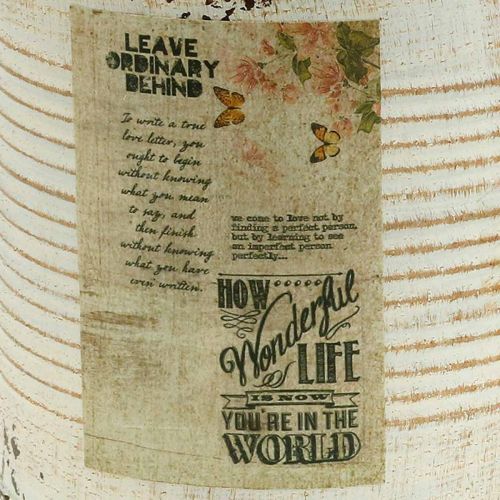 Floristik24 Planter decorative tin cream metal tin can Ø15.5cm H15cm