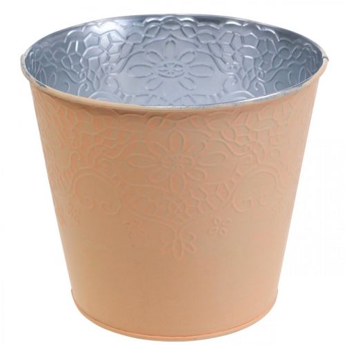 Product Planter metal flower planter pastel orange Ø20cm H16cm