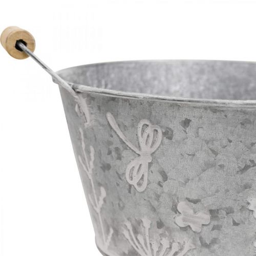 Floristik24 Planter metal decorative bowl flowers handle Ø24.5cm H10cm