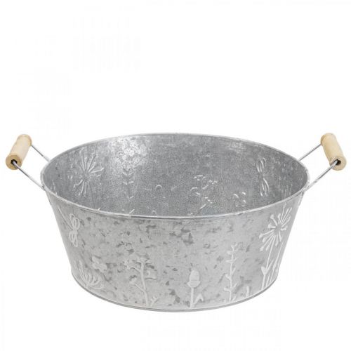 Floristik24 Planter metal decorative bowl flowers handle Ø24.5cm H10cm