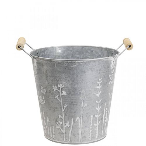 Planter planter vintage decorative metal bucket Ø14cm H13cm