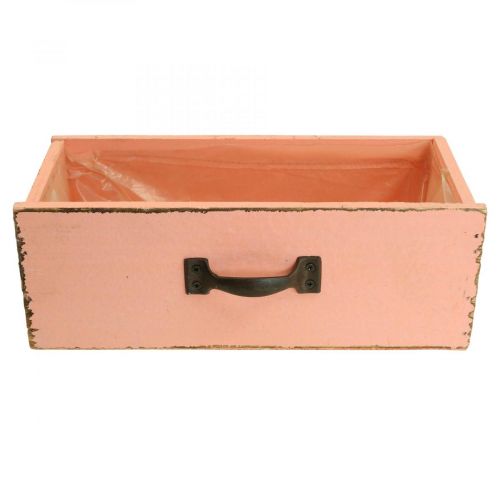 Floristik24 Planter drawer wood deco peach 25×13×9cm