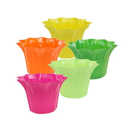Floristik24 Planter for potted plants colorful assorted Ø10.5cm 10 pcs