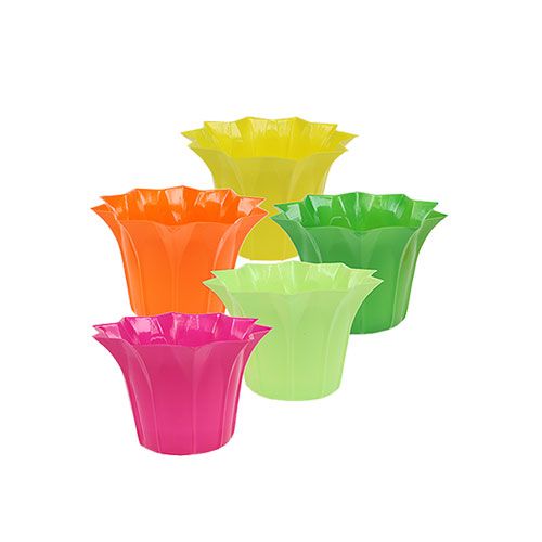 Floristik24 Planter plastic colorful assorted Ø9cm 10 pcs