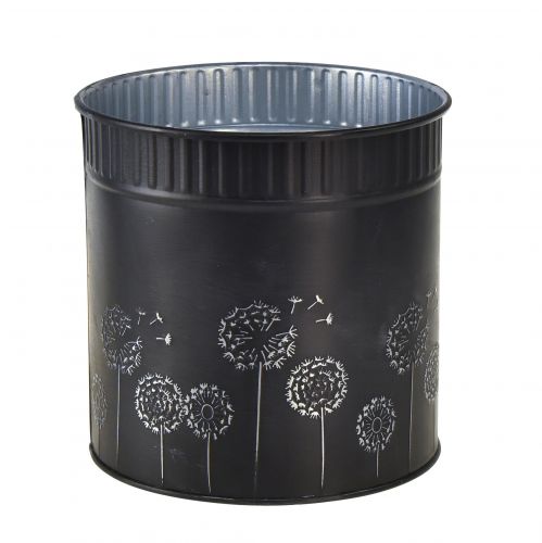 Floristik24 Planter Dandelion Flowerpot Black Ø12.5cm H14cm