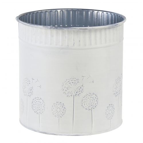 Planter dandelion flower pot white Ø12.5cm H14cm