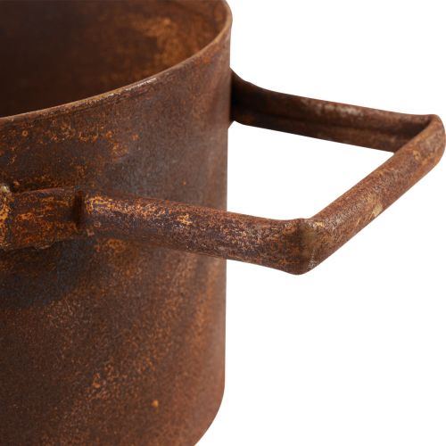 Floristik24 Planter rust metal plant pot Ø19.5cm/26cm set of 2