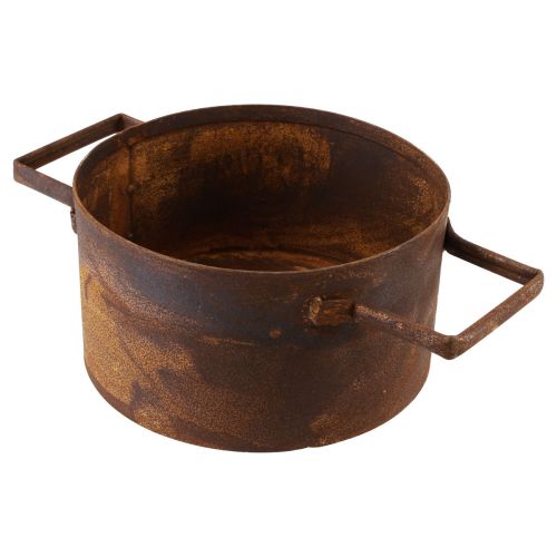 Floristik24 Planter rust metal plant pot Ø19.5cm/26cm set of 2