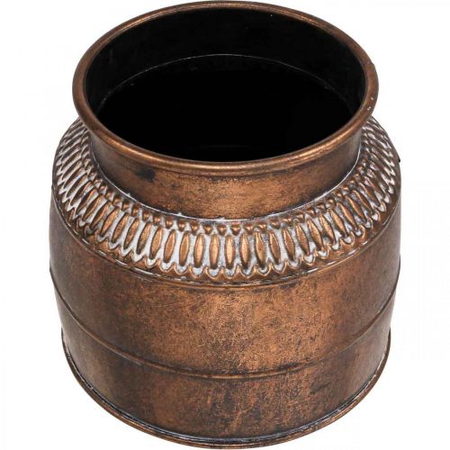 Floristik24 Planter large metal copper relief decorative planter Ø22cm H21cm