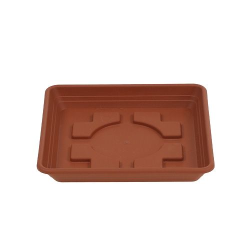 Floristik24 Coaster Lara square 12cm x 12cm terracotta, 1pc